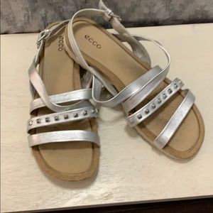 Ecco silver studded Sandles